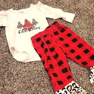 9-12 month baby girl Christmas set